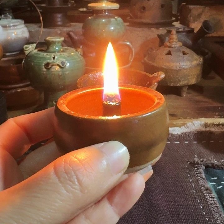 旭***空景德镇陶瓷艺术小油灯
