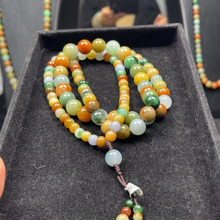 翡翠未镶嵌颈饰项链多宝