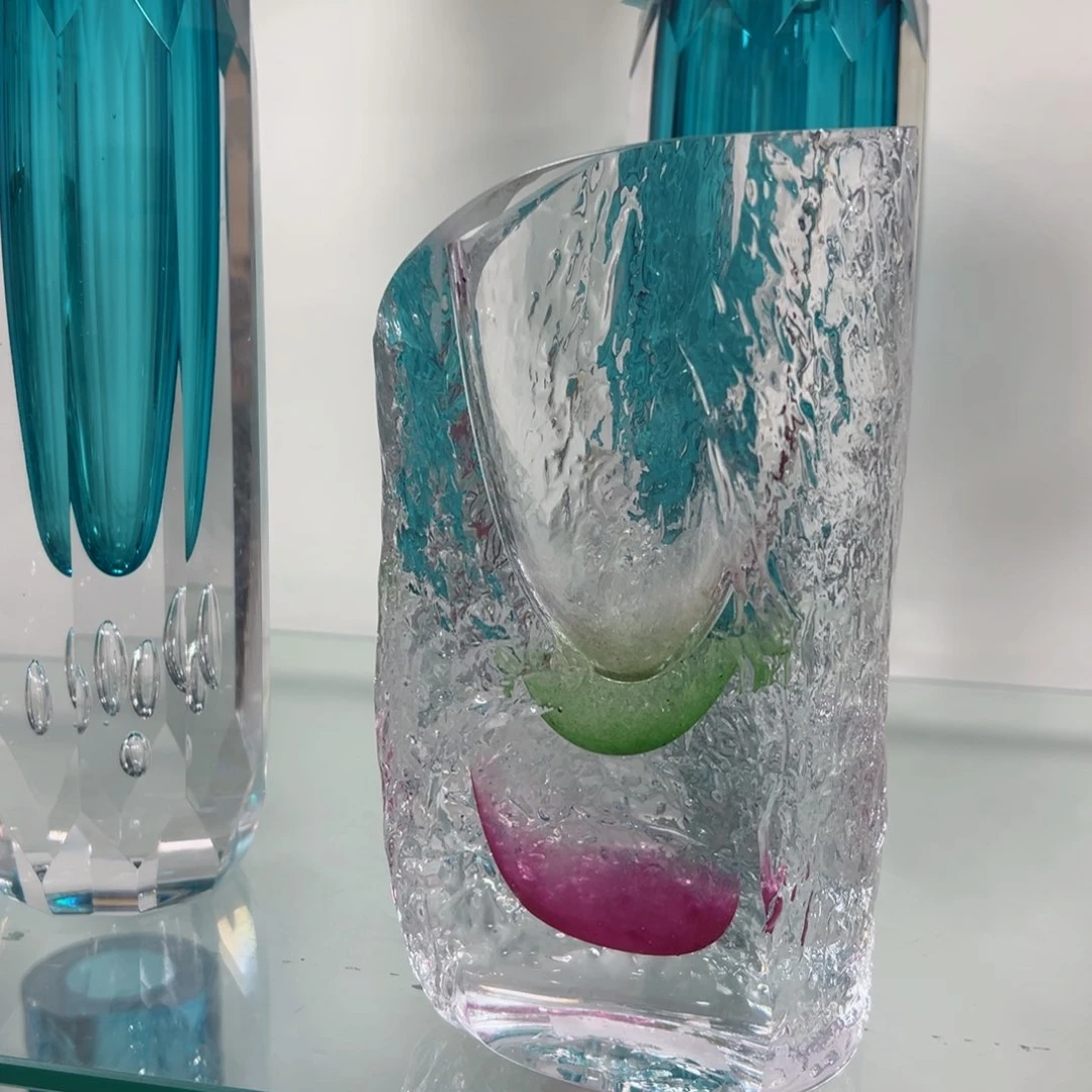 高 21 轻奢琉璃花器福利正常手工痕迹