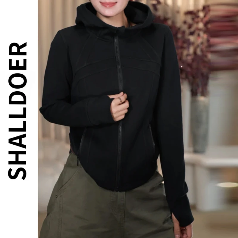 美式复古连帽长袖卫衣外套女2026年春秋新款修身显瘦百搭开衫上衣