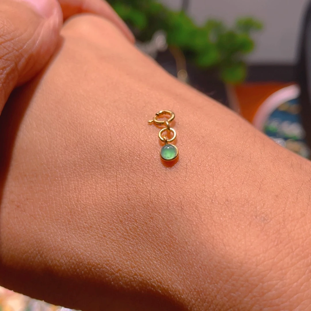 翡翠银S925镶嵌吊坠(不含链)