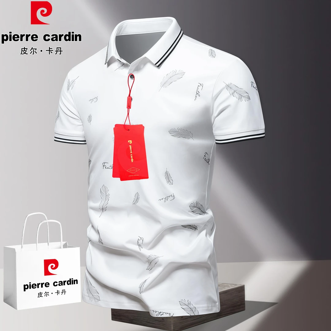 皮尔卡丹轻奢潮牌POLO衫男士夏季ins潮流休闲短袖商务时尚帅气t恤