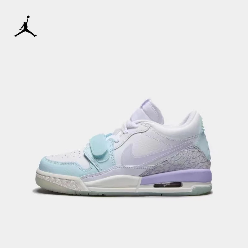耐克童鞋JORDAN AJ312 女白蓝低帮复古休闲板鞋篮球鞋HQ3820151