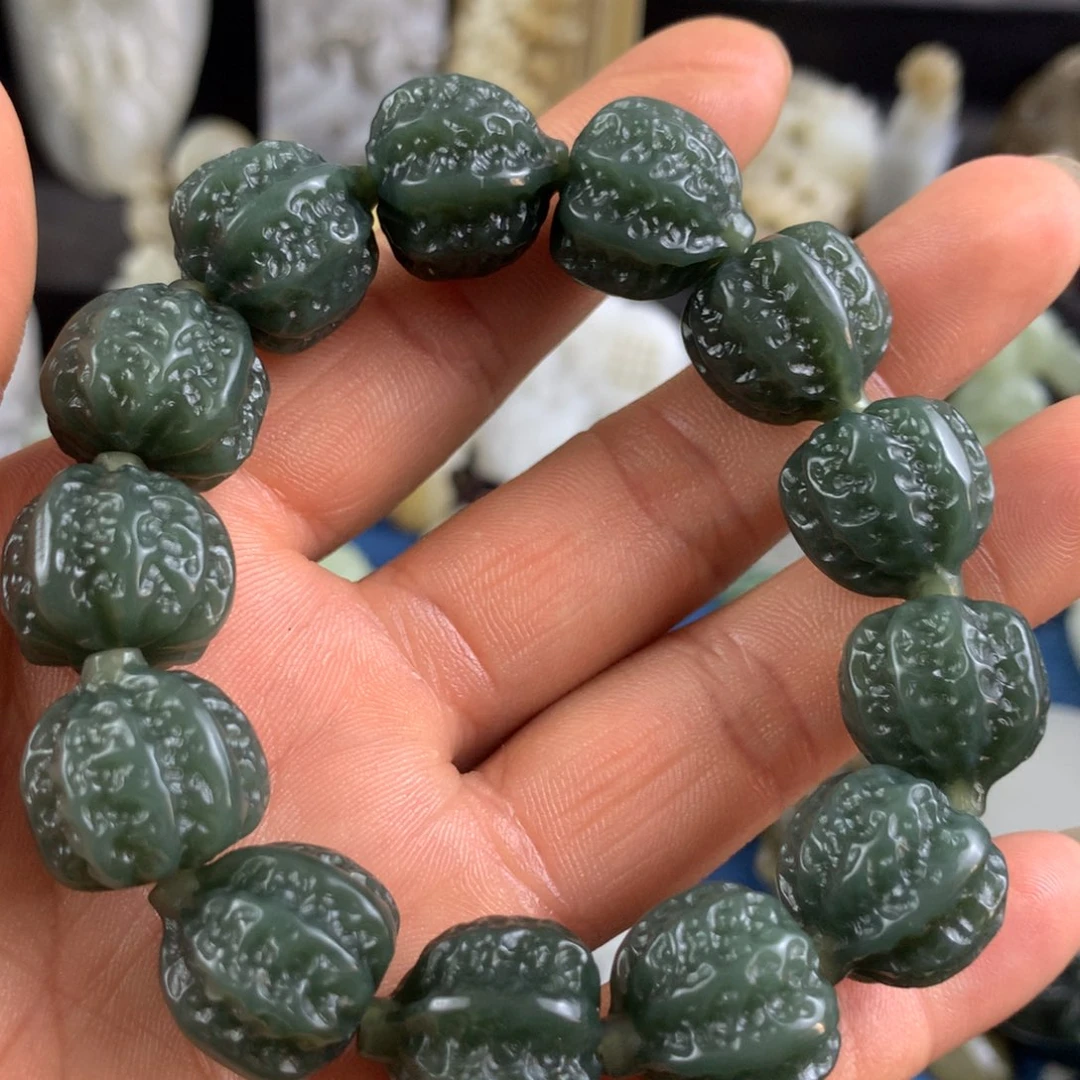手链未镶嵌和田玉（糖玉）