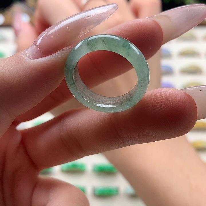 翡翠未镶嵌戒指14圈