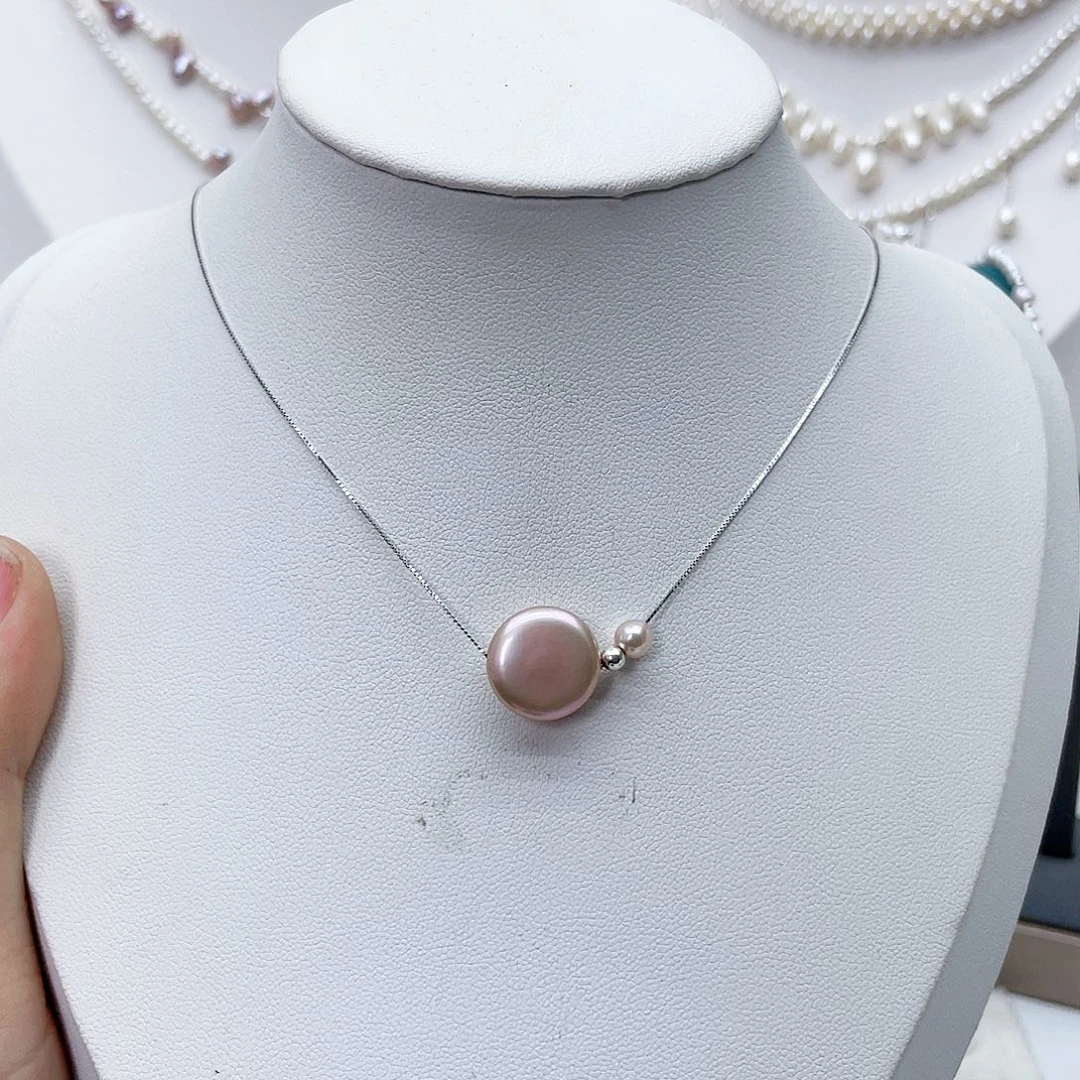 颈饰银S925镶嵌淡水珍珠汉****）