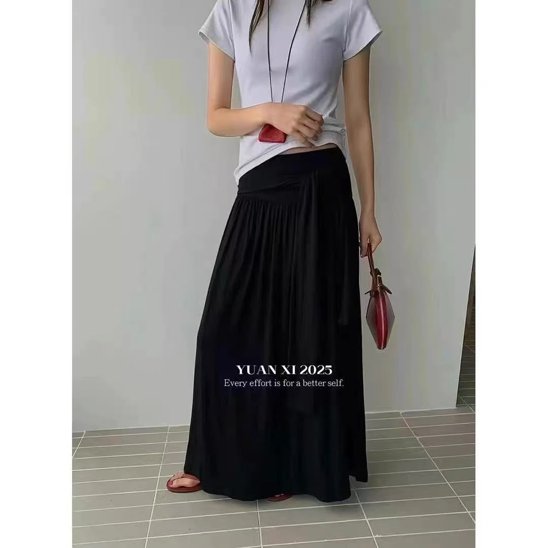 0322·BQ# 绑带半裙 东大门设计师款休闲绑带长款半裙•