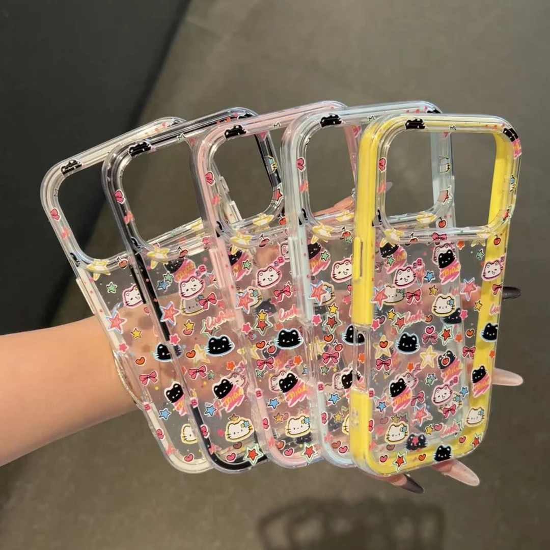 诚星泽涂鸦凯蒂猫适用苹果手机壳华为vivo小米荣耀oppo红米一加软