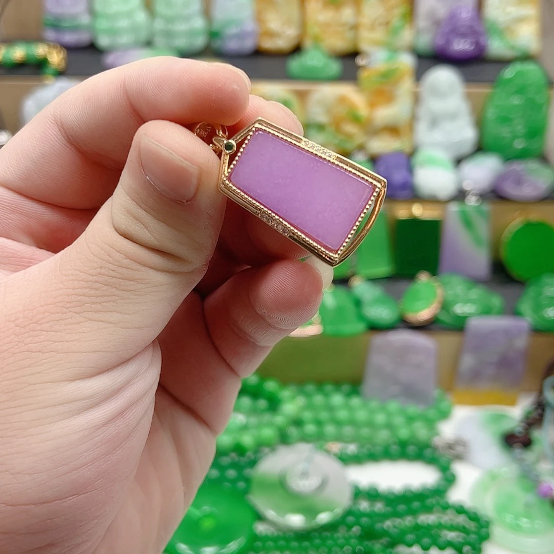 翡翠银S925镶嵌吊坠(赠链)