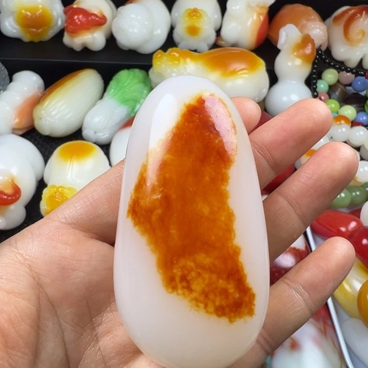 新疆戈壁五彩石金丝