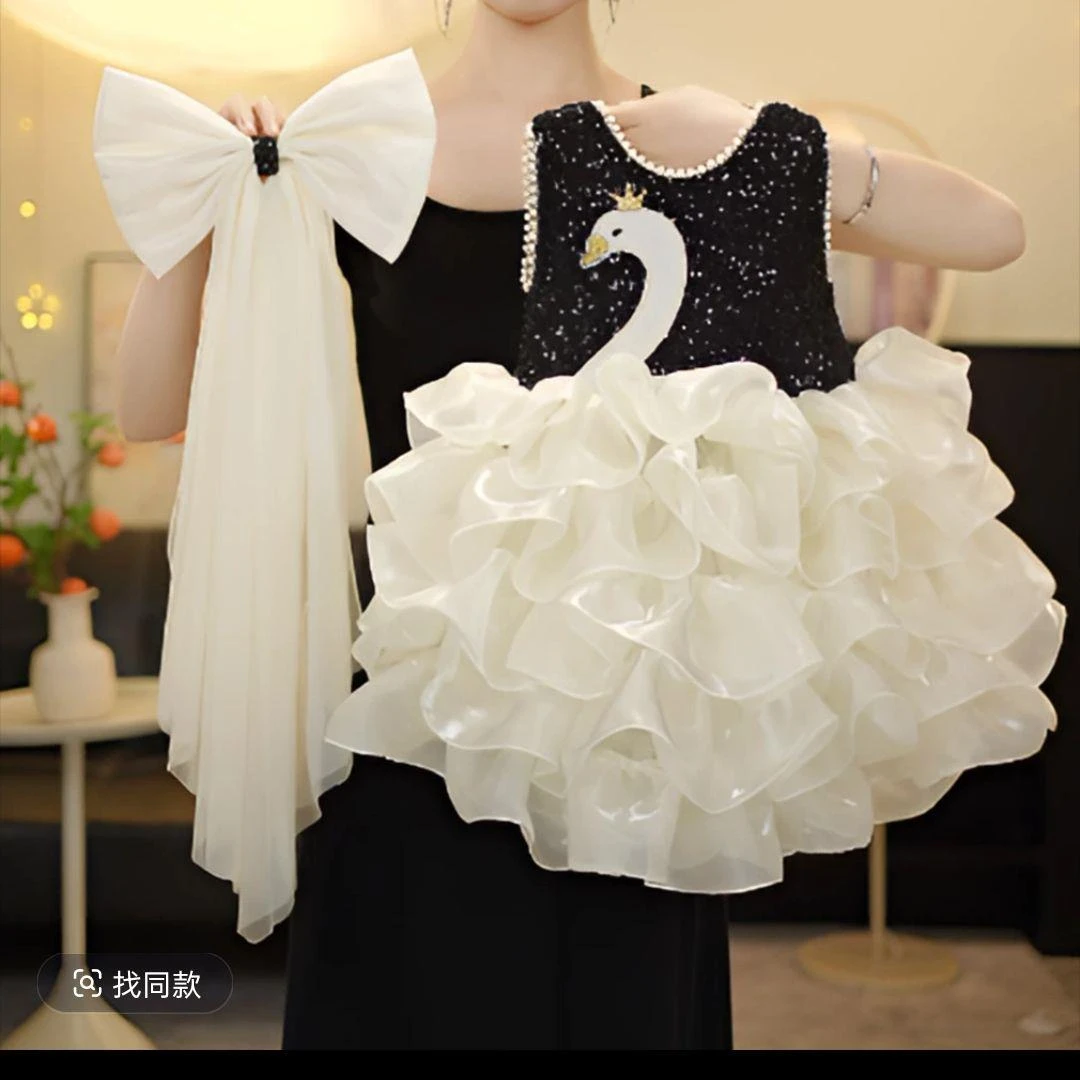 女童公主裙2025新款夏装生日小童洋气连衣裙女宝宝周岁高端礼服