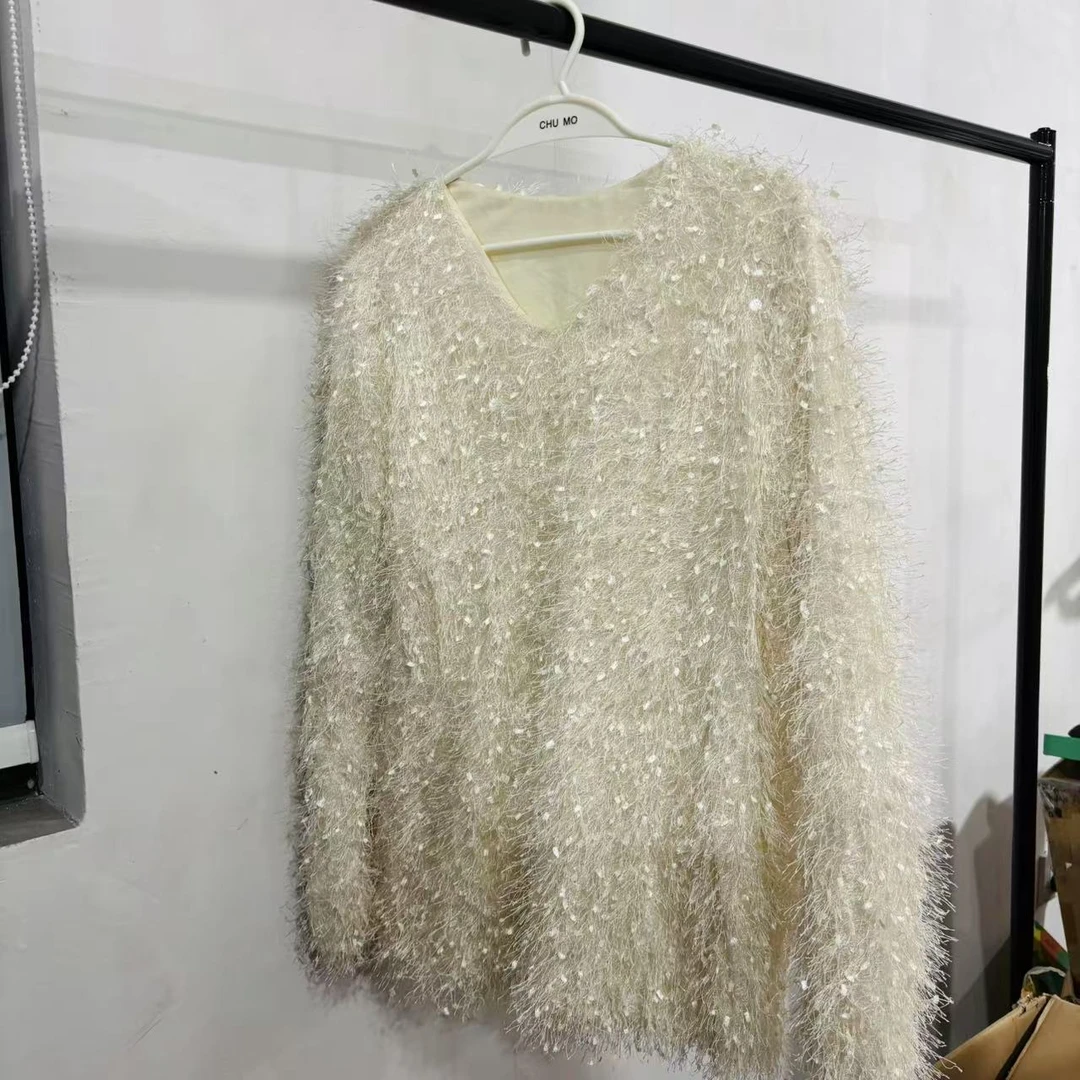 3881【亮片小衫】女士秋冬小衫