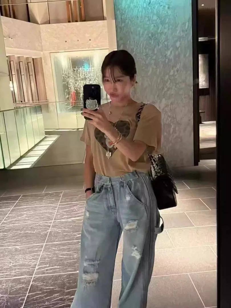 【粉风】东大门. Tara*敲敲敲可爱的摩登爱心小贝蒂T恤