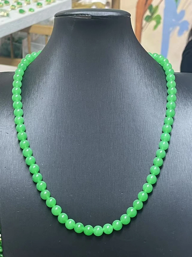翠绿色项链8mm气质