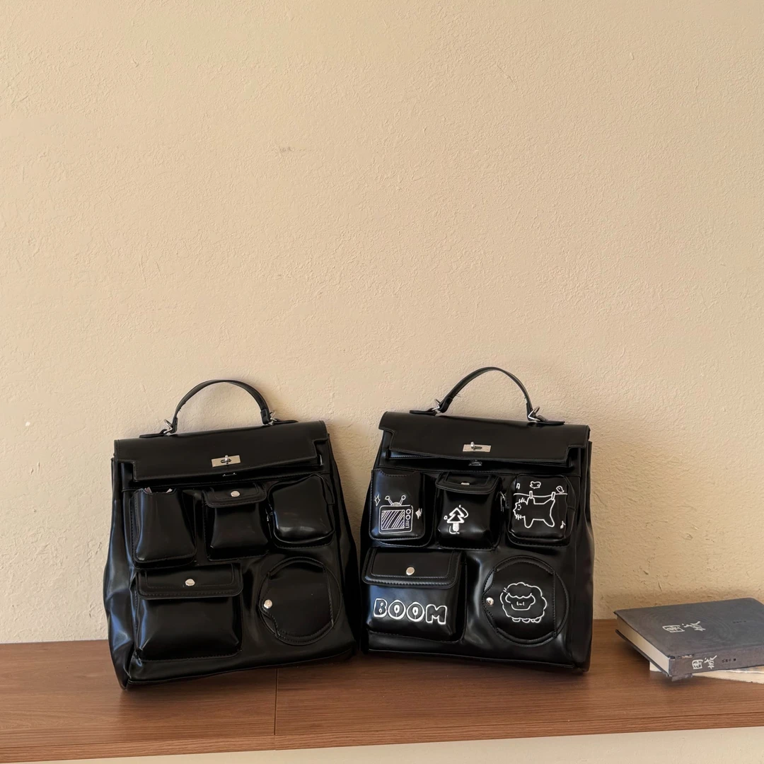 双肩包！韩版休闲时尚百搭双肩手提包