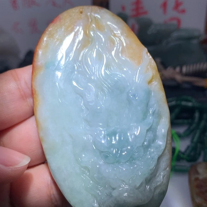 翡翠颈饰未镶嵌保真天然A货翡翠