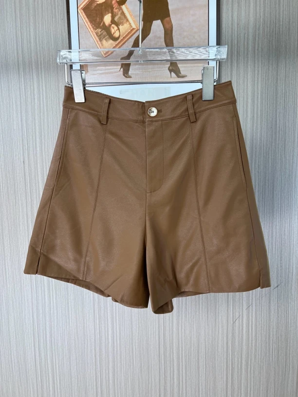 9257品牌撤柜fg女装秋冬款pu皮短裤