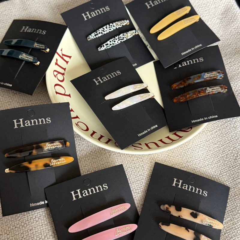 韩版醋酸金标一字夹刘海碎发夹女2025新款侧边夹发卡夹子头饰