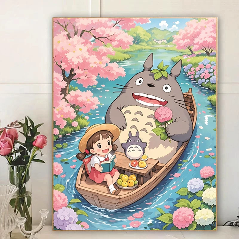 十字绣春游2025新款简约现代客厅卧室宫崎骏龙猫卡通动漫手工45色
