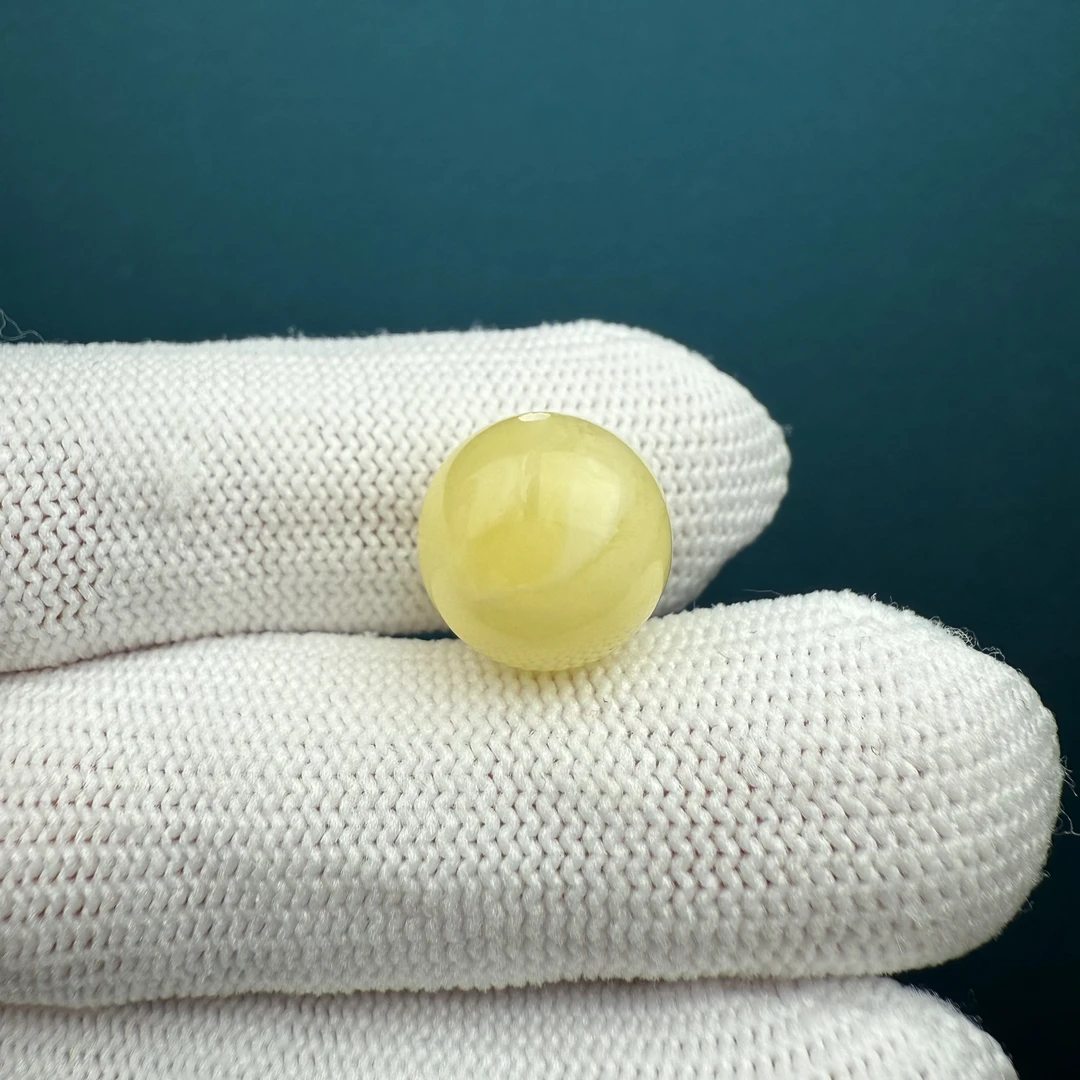 A9740天然原矿蜜蜡 圆珠 12.7mm支持复检