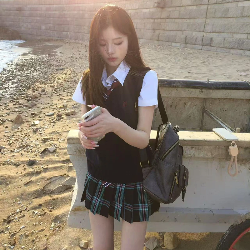 东京岁时记jk制服套装原创正版夏季学院风小个子衬衫霓虹少女格裙