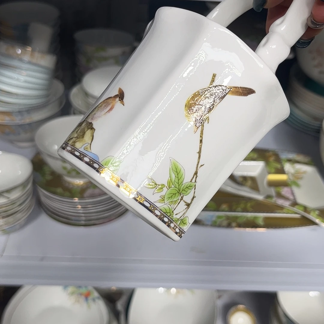 瓷片琴瑟和鸣花篮一个微瑕