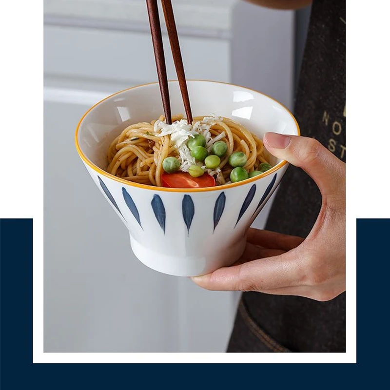 6只5英寸千叶草斗笠碗