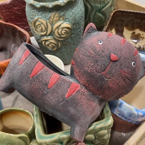 陶瓷大头猫红色133116136