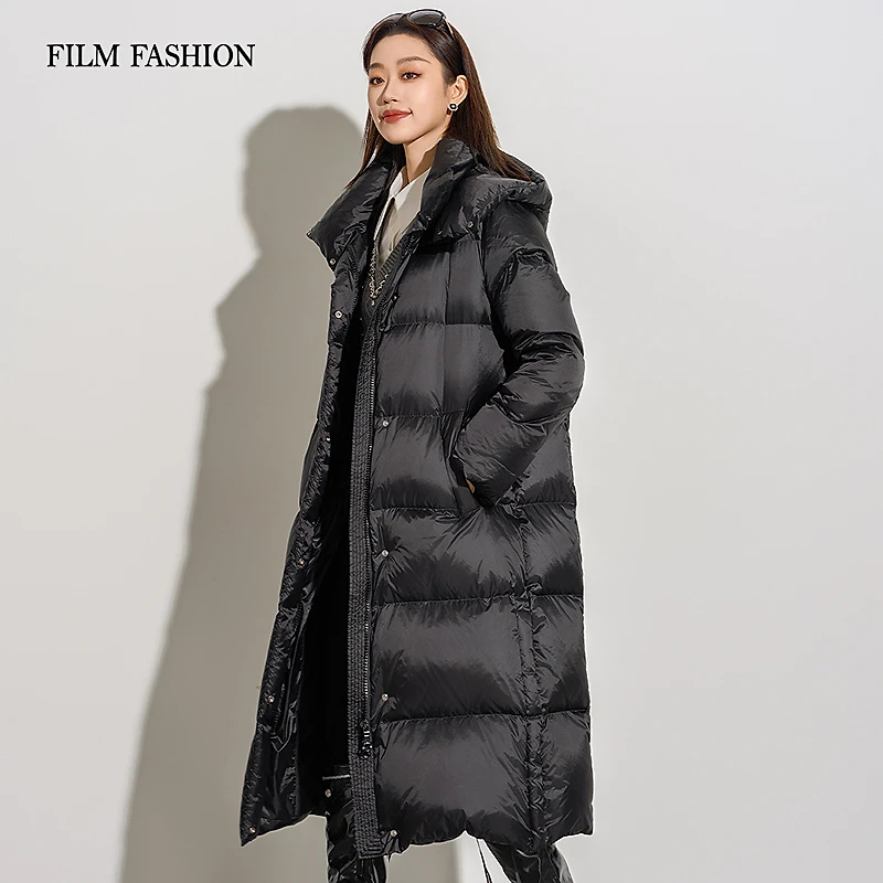 【珊珊专属】冬季新款廓形连帽鹅绒服外套女士FFGI811095