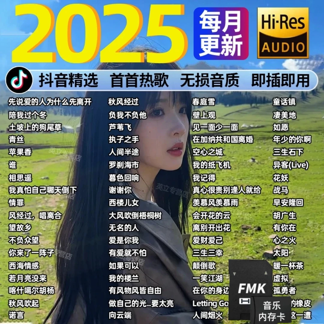 车载音乐内存卡带流行歌曲重低音dj2025抖音音响耳机SD存储卡TF卡