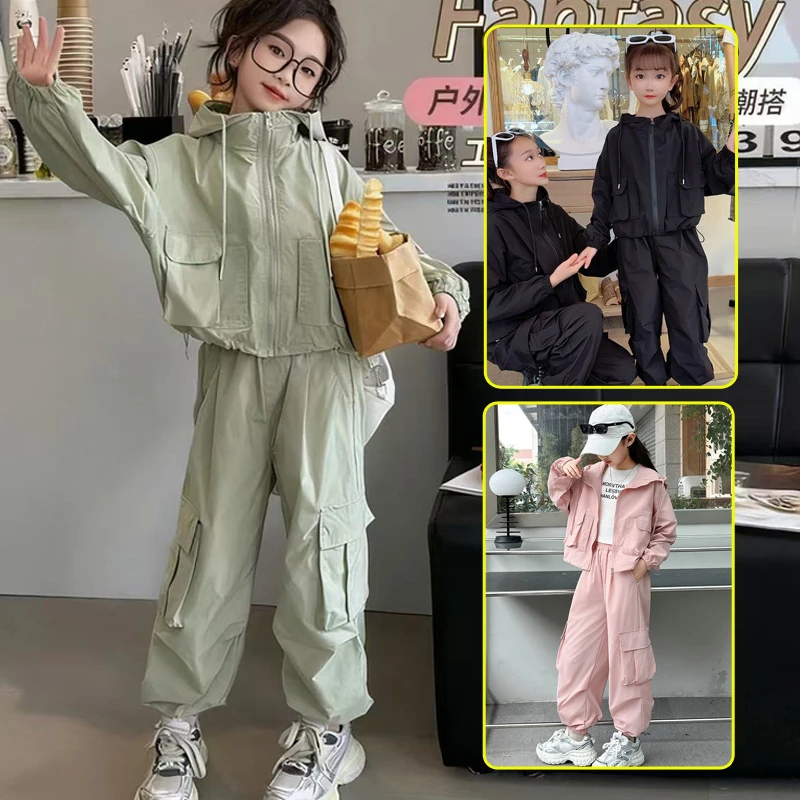 女童秋装套装2025新款大童女孩网红炸街洋气9-12岁高档女大童衣服