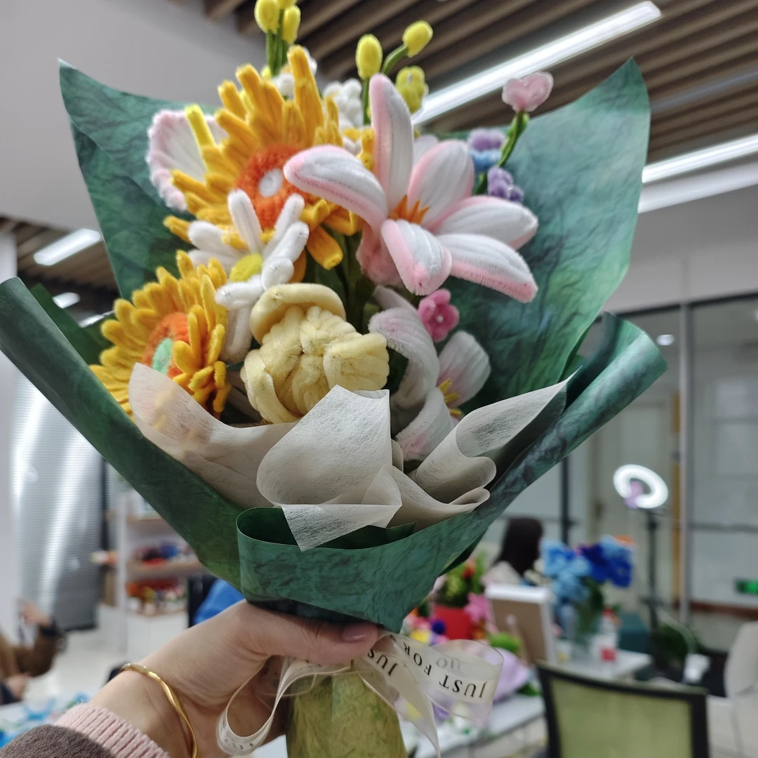 莫奈花园扭扭棒成品花束送闺蜜送朋友送家人