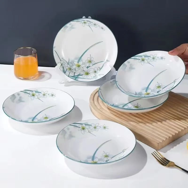 釉下彩家用7英寸饭盘果盘休闲风简约盘碟餐具网红创意陶瓷盘子