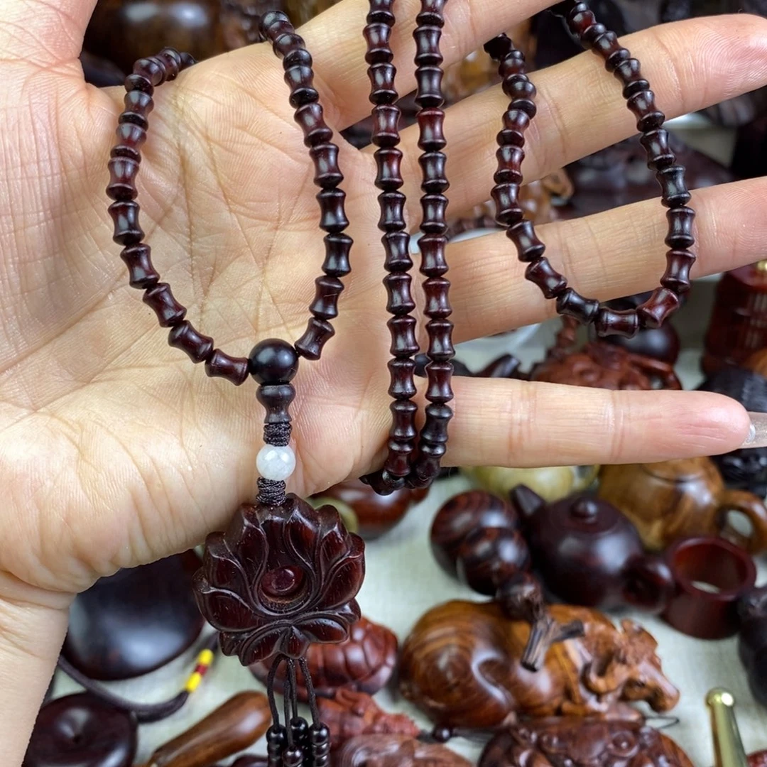 木印度小叶紫檀脖挂链