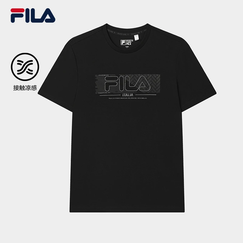 Fila/斐乐男【优滑蚕丝凉感T恤】春夏新款亲肤休闲短袖F11M523101F
