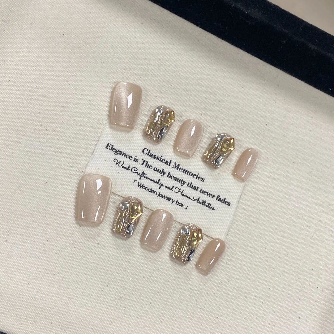 梦华【皇家慕斯】JD1729纯手工穿戴甲（不含盒子不含果冻胶，裸甲）