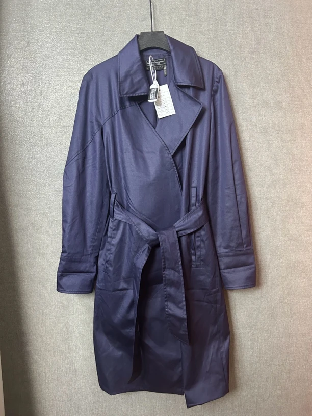 95新 FERRAGAMO/菲拉格慕 菲拉格慕蓝色风衣外套95新