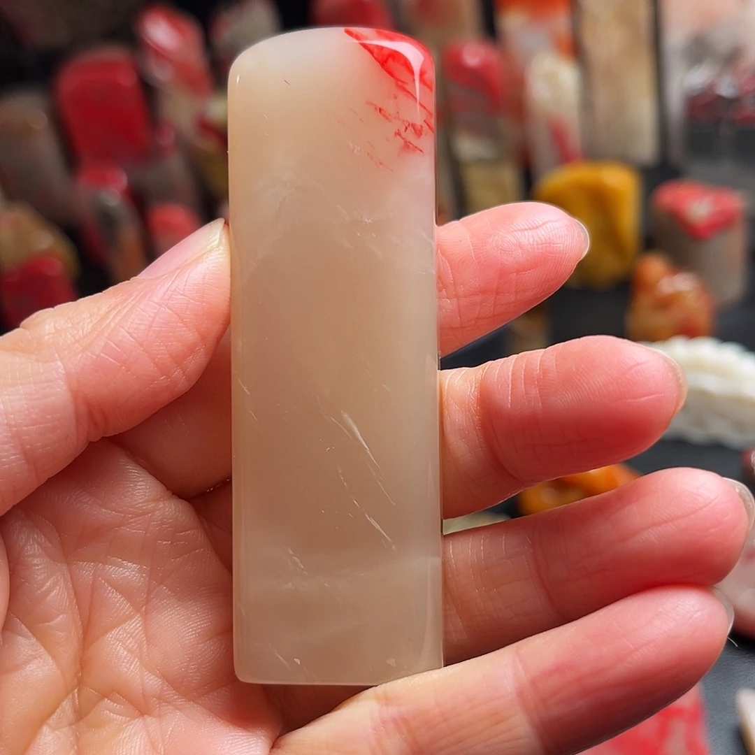印石巴林石鸡血石扁章