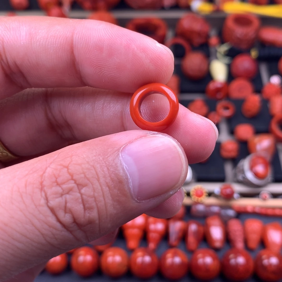 南红玛瑙未镶嵌跑环7+