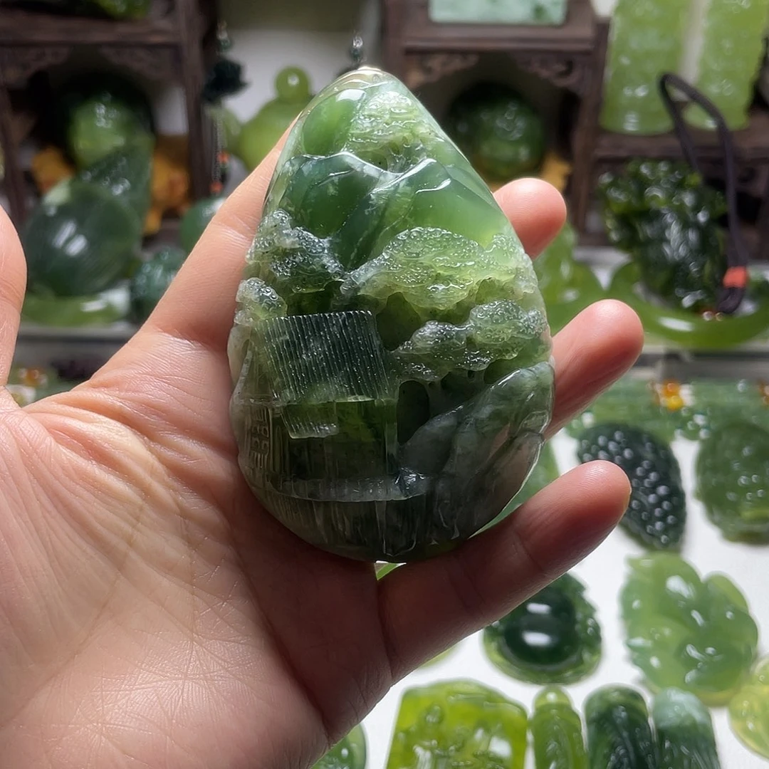 蛇纹石玉未镶嵌手把