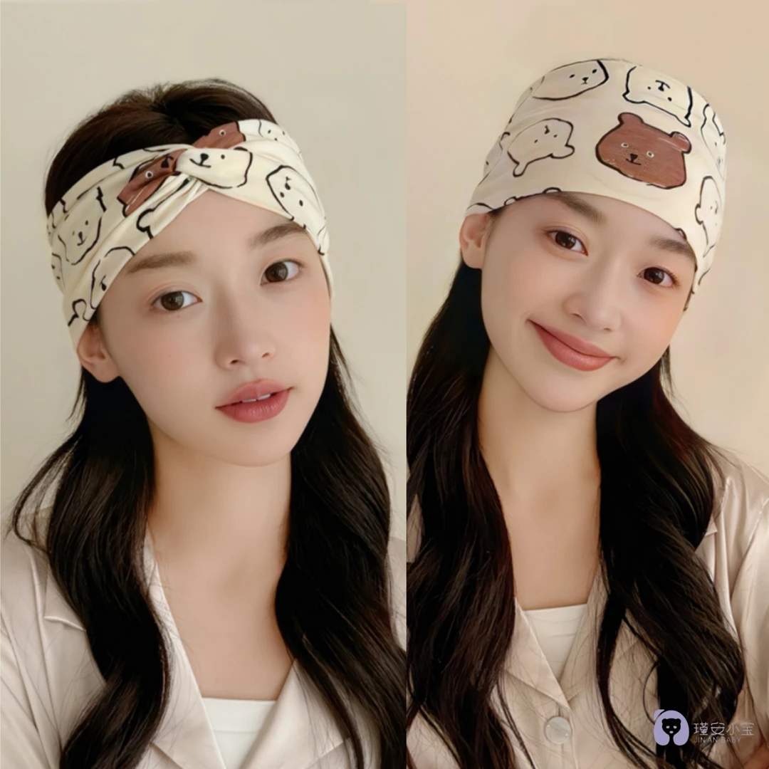 月子发带产妇头巾莫代尔夏季薄款孕妇产后坐月子帽防风护头时尚帽