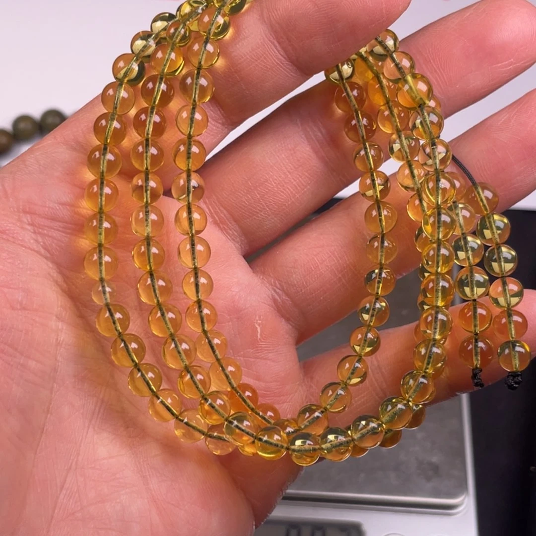 琥珀未镶嵌手链0.6/108