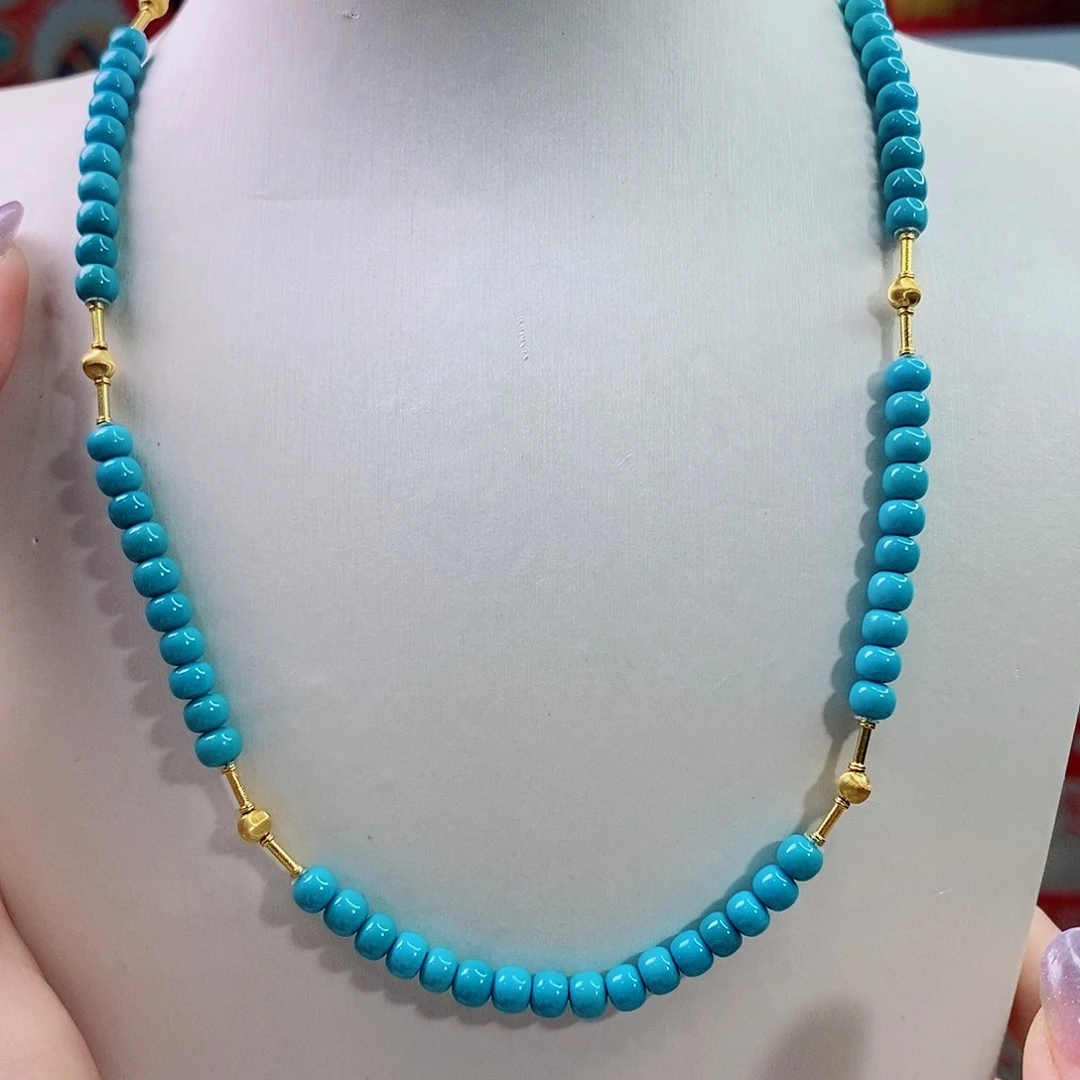 绿松石18K金镶嵌珠宝奇石