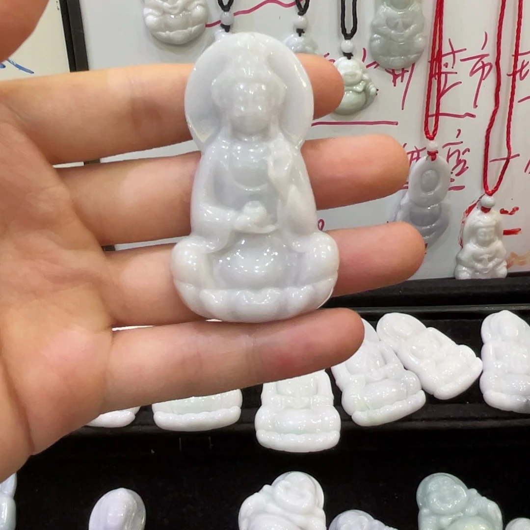 翡翠未镶嵌吊坠(赠链)翡翠观音