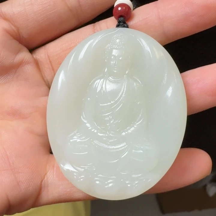 颈饰未镶嵌和田玉大日如来