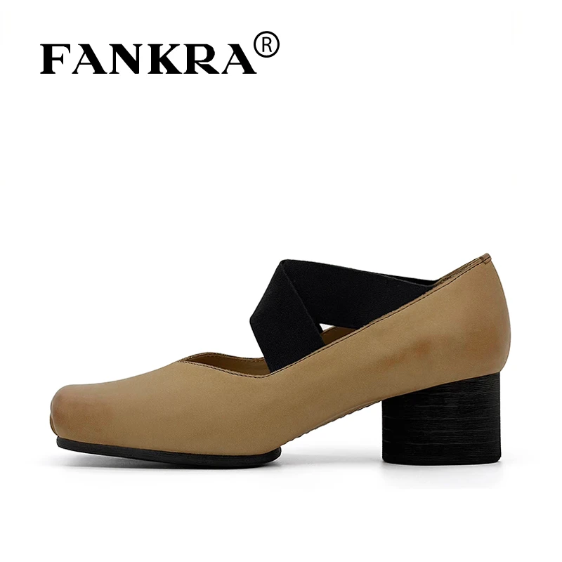 手工法式复古uma交叉芭蕾舞鞋女外穿方头猪鼻子平底鞋玛丽珍单鞋