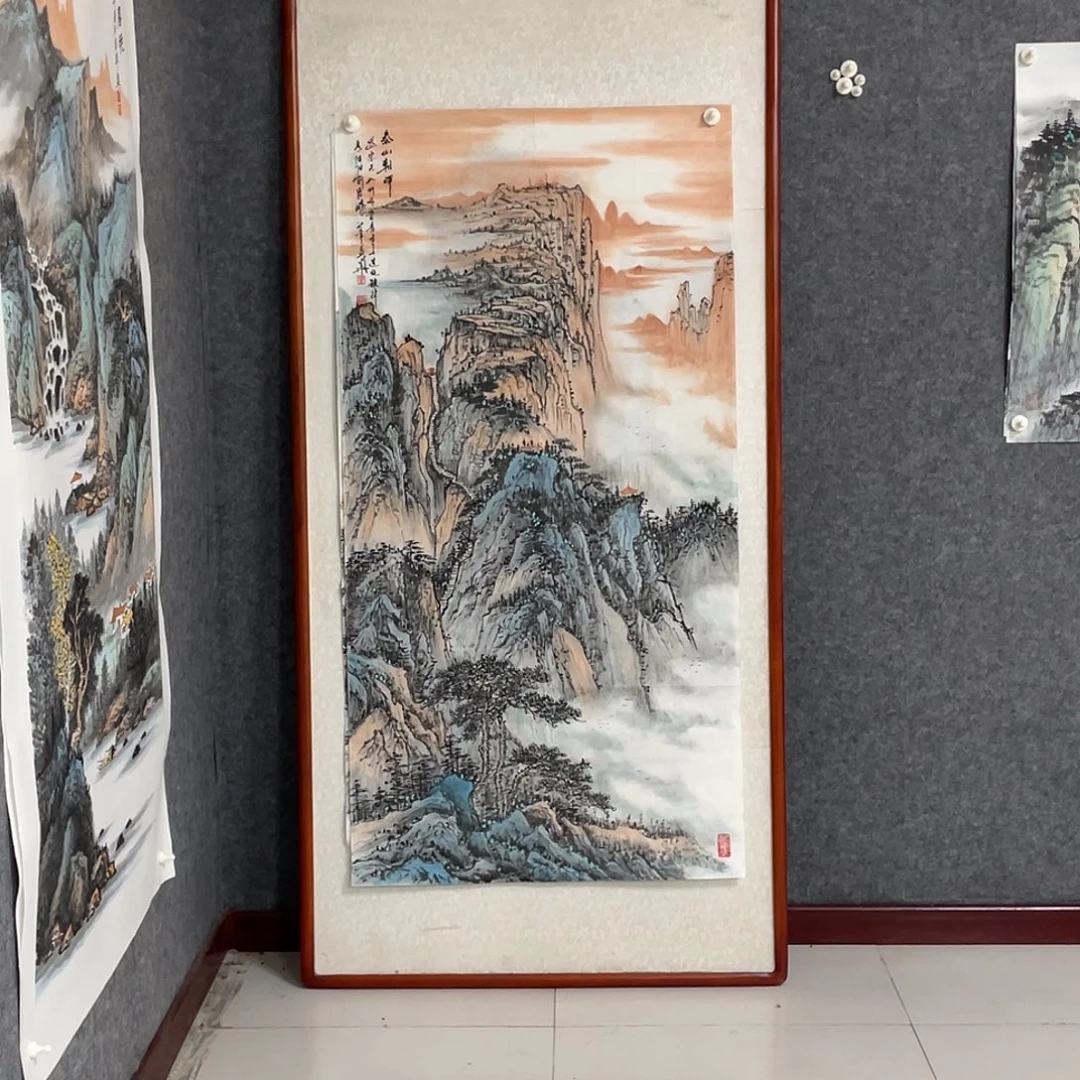 董***昊国画四尺画芯不带框