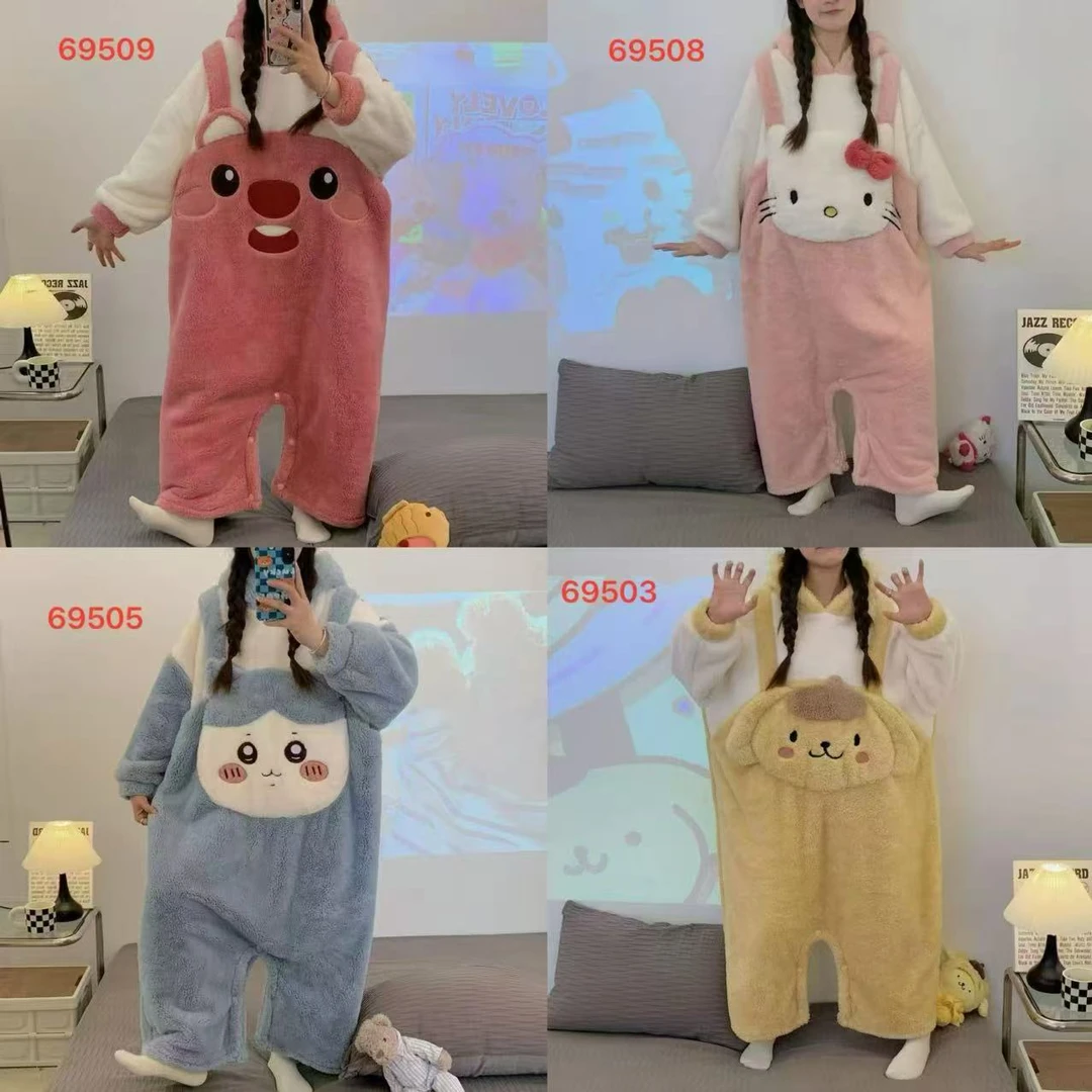 减漏四色卡通连体