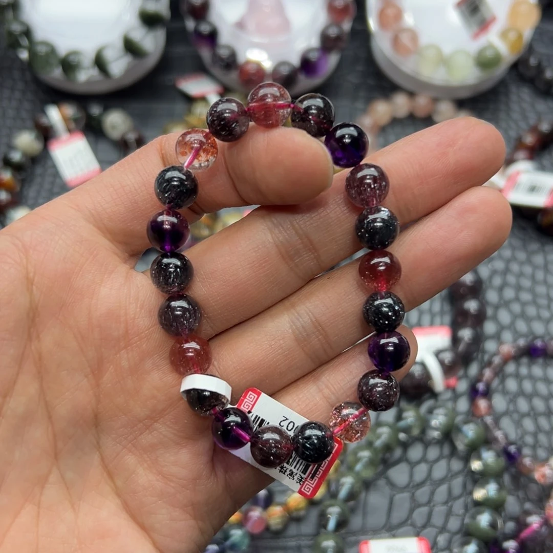 水晶手链未镶嵌好看