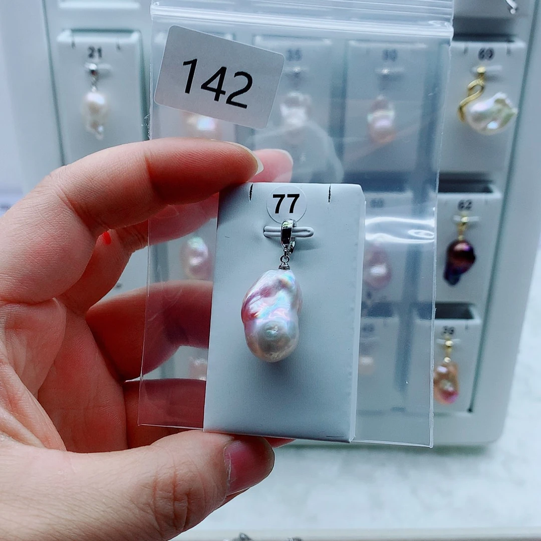 合金吊坠(不含链)淡水珍珠